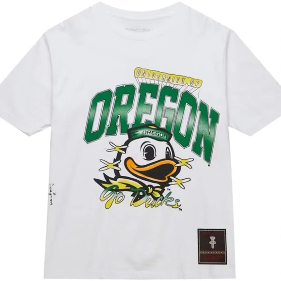 Cactus Plant Flea Market Other - Cactus Jack by Travis Scott x Mitchell & Ness Oregon Ducks Handdrawn Shirt XXL